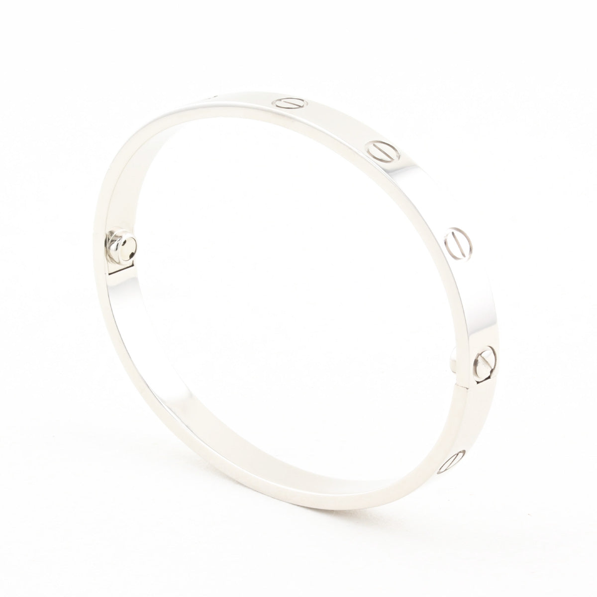 Cartier White Gold Classic Love Bracelet - Size 17