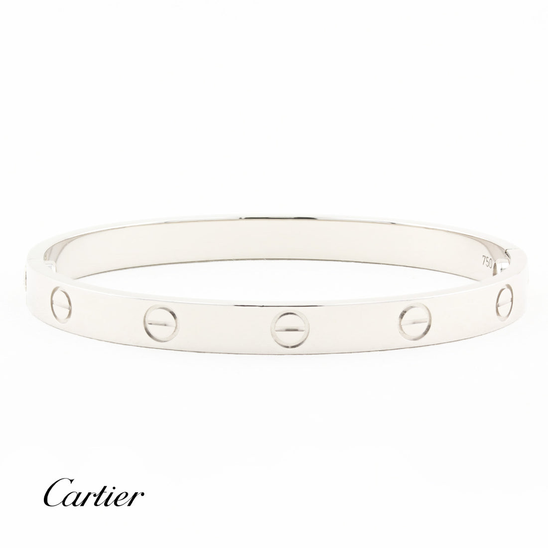 Cartier White Gold Classic Love Bracelet - Size 17