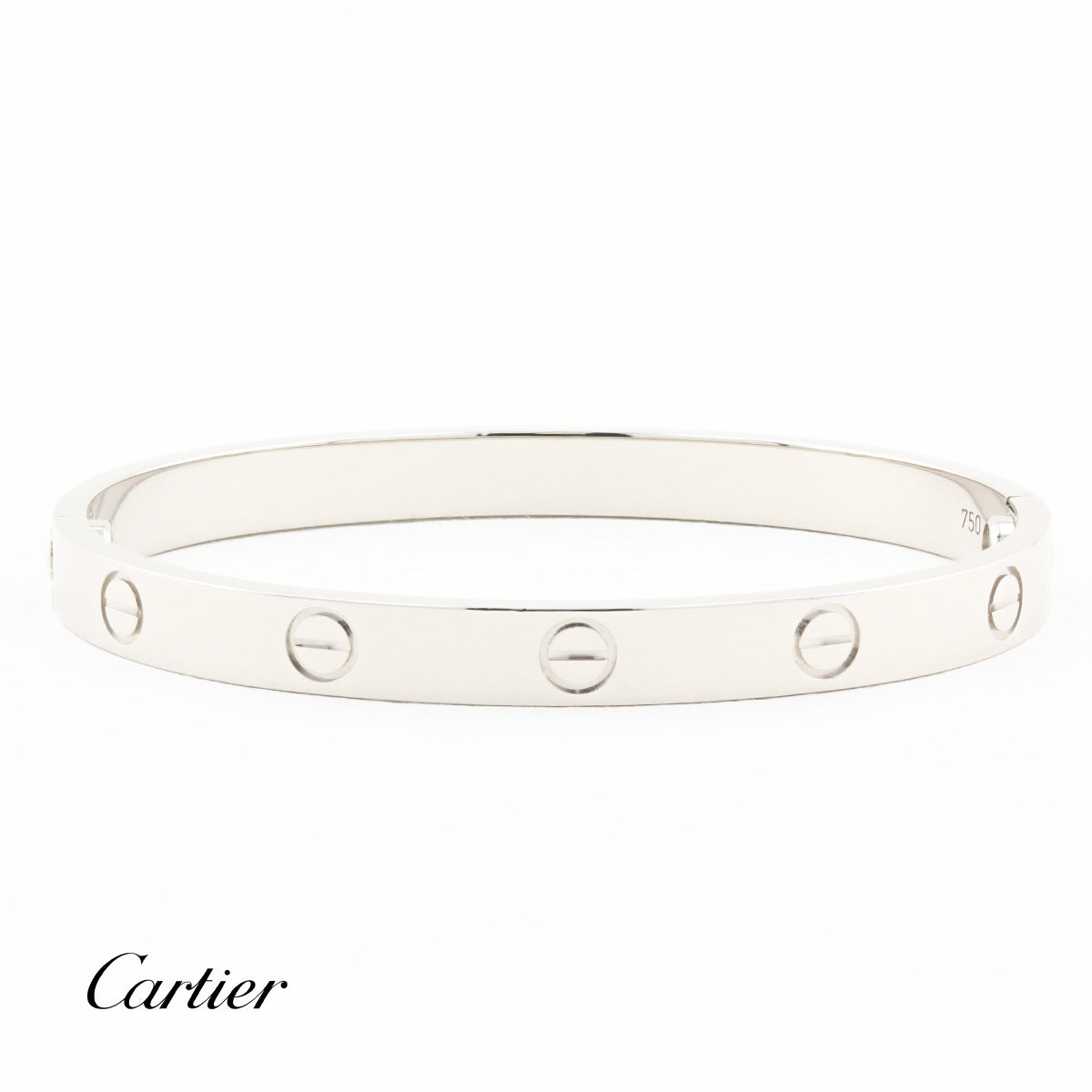 Cartier White Gold Classic Love Bracelet - Size 17