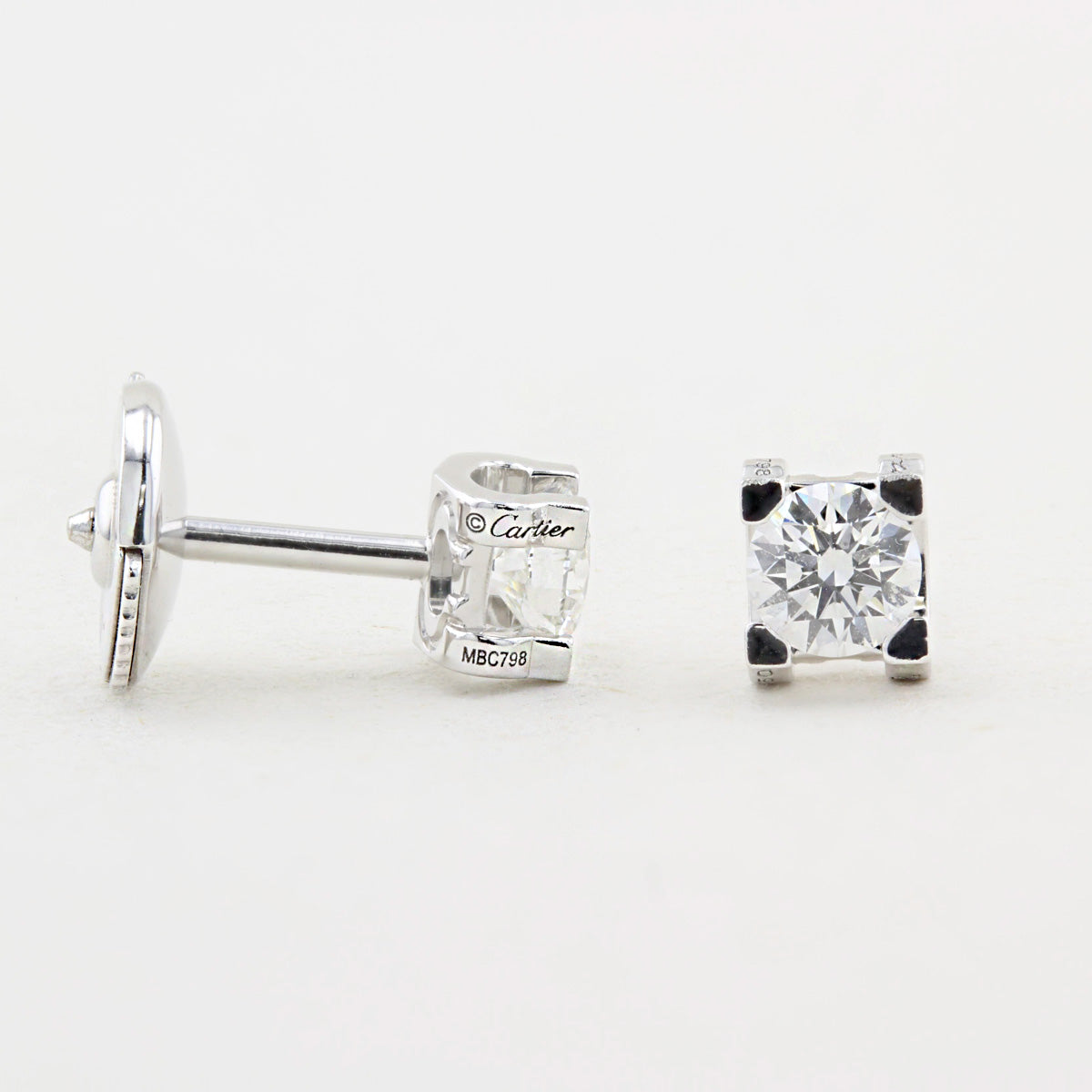C de Cartier 0.46ct Diamond Stud Earrings