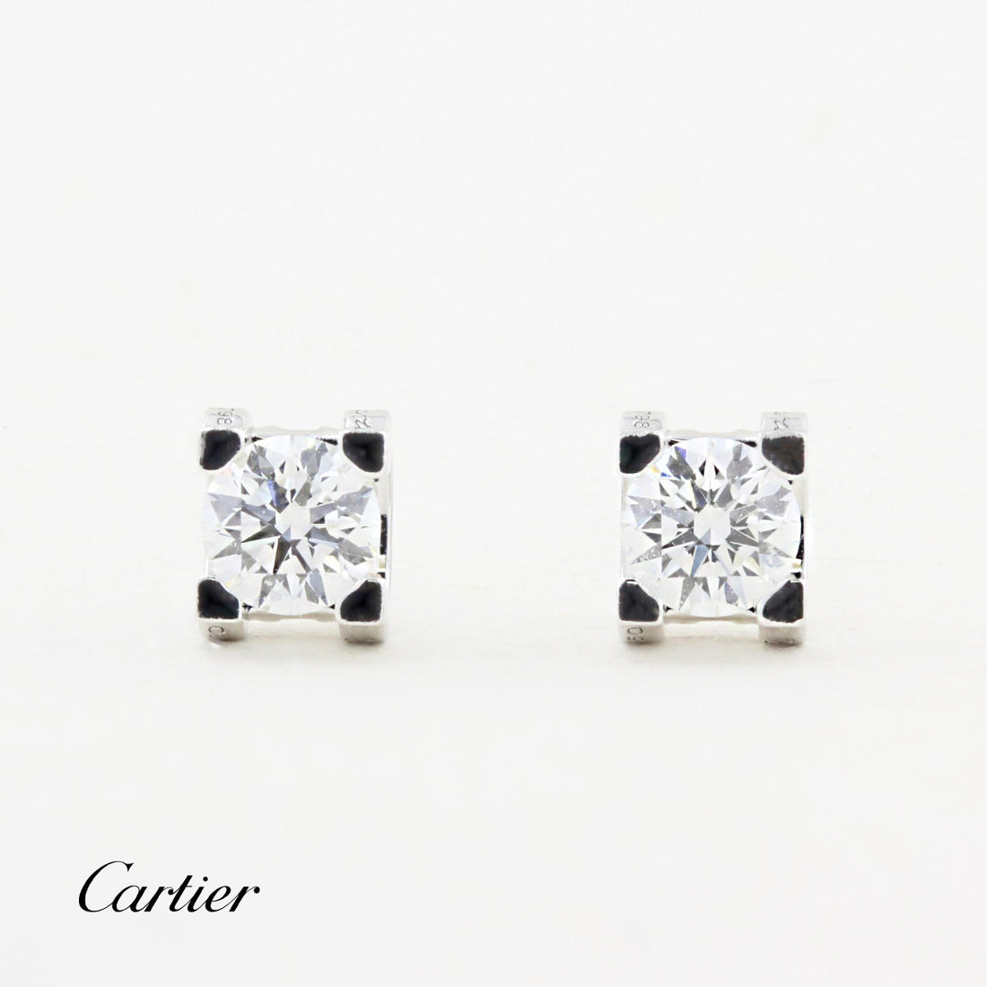C de Cartier 0.46ct Diamond Stud Earrings
