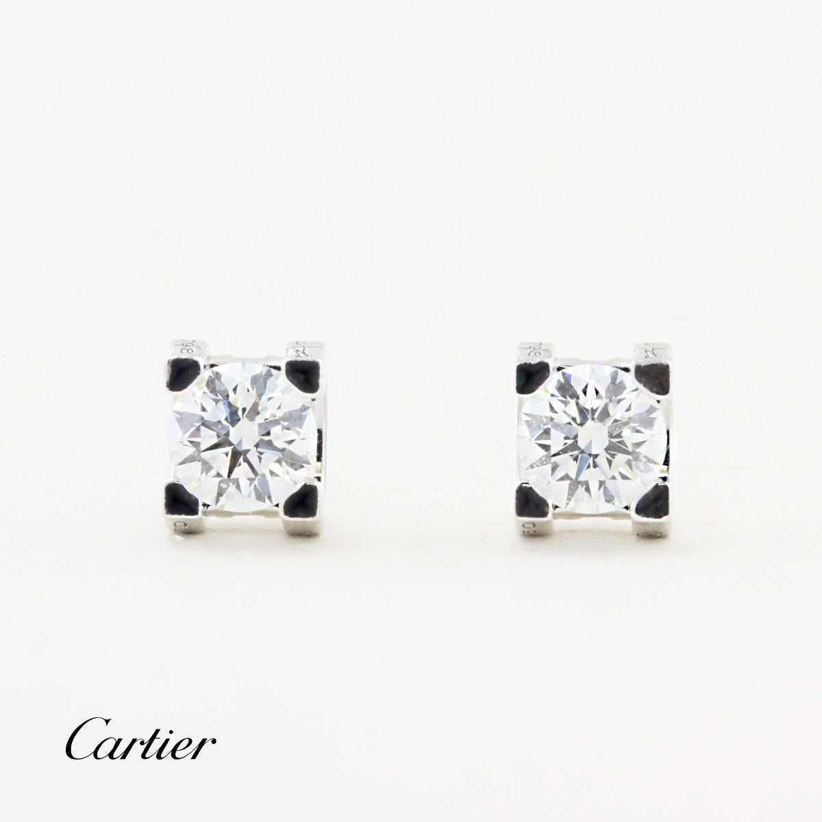C de Cartier 0.46ct Diamond Stud Earrings