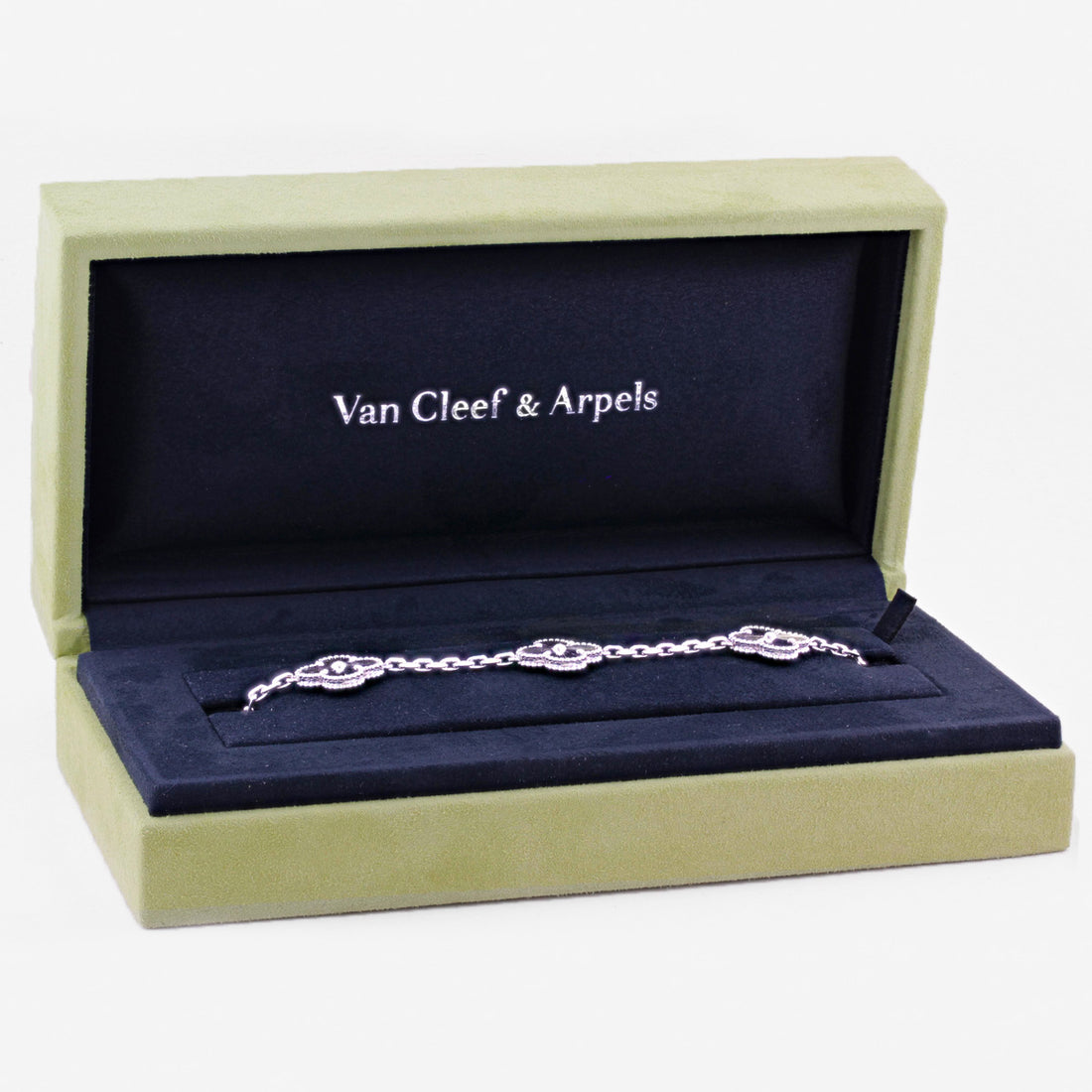 Van Cleef &amp; Aprels White Gold Vintage Alhambra Bracelet