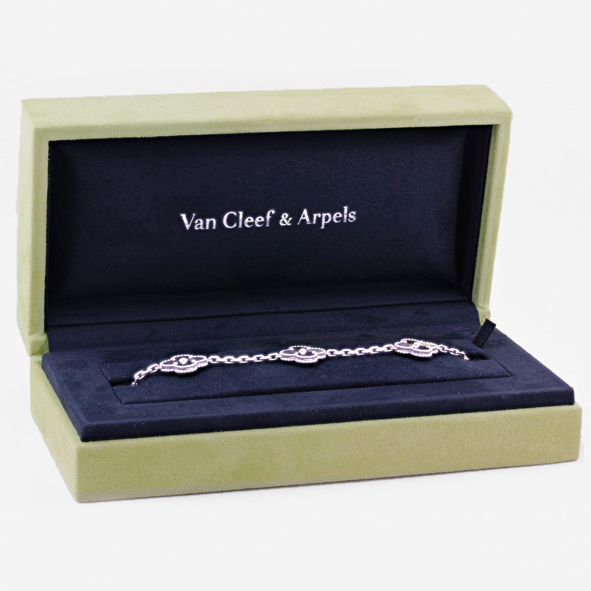 Van Cleef &amp; Aprels White Gold Vintage Alhambra Bracelet