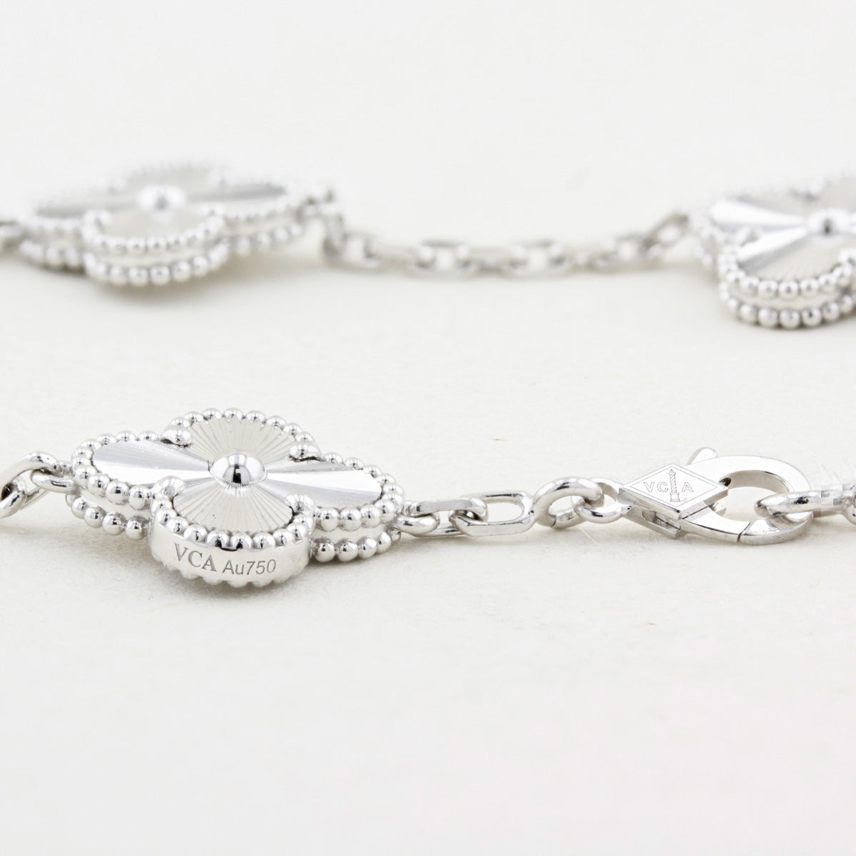 White Gold Bracelet Alhambra Collection Van Cleef Arpels Price Van