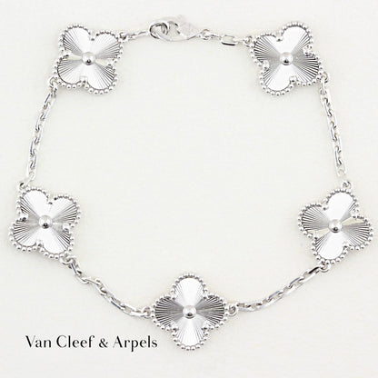 Van Cleef &amp; Aprels White Gold Vintage Alhambra Bracelet