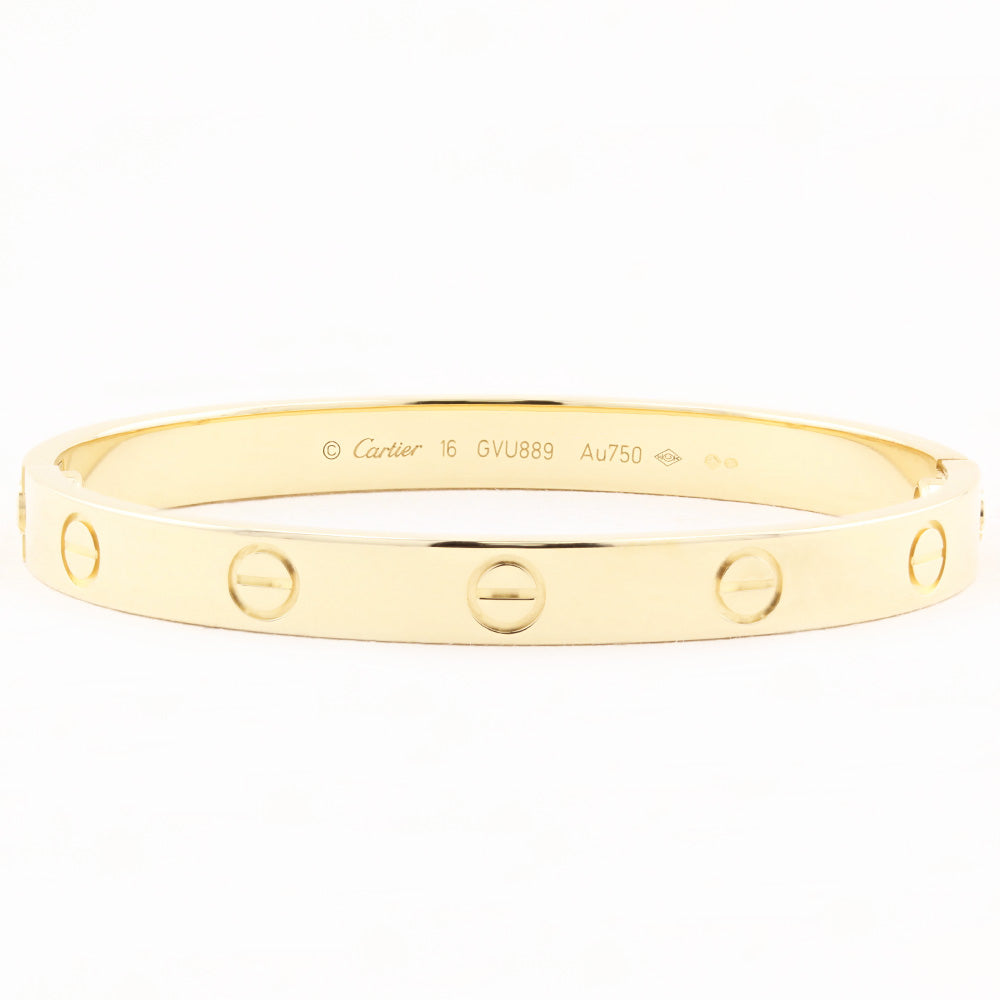 Cartier Classic Yellow Gold Love Bracelet - Size 16