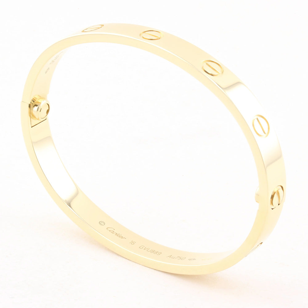 Cartier Classic Yellow Gold Love Bracelet - Size 16