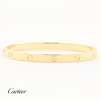 Cartier Yellow Gold Medium Love Bracelet - Size 17