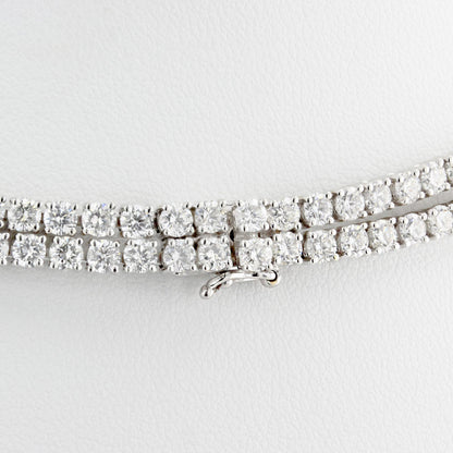 22ct Double Row Diamond Line Rivière Necklace