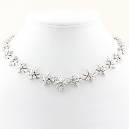 37ct Diamond Cluster Necklace
