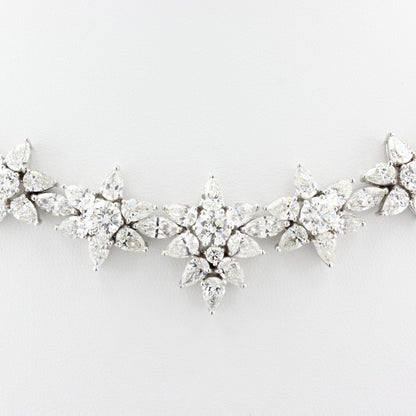 37ct Diamond Cluster Necklace