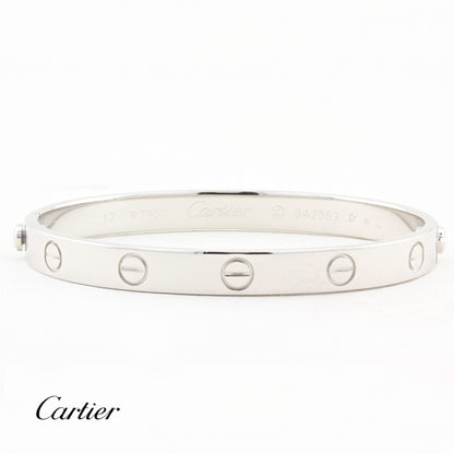 Cartier Platinum Love Bracelet - Size 17