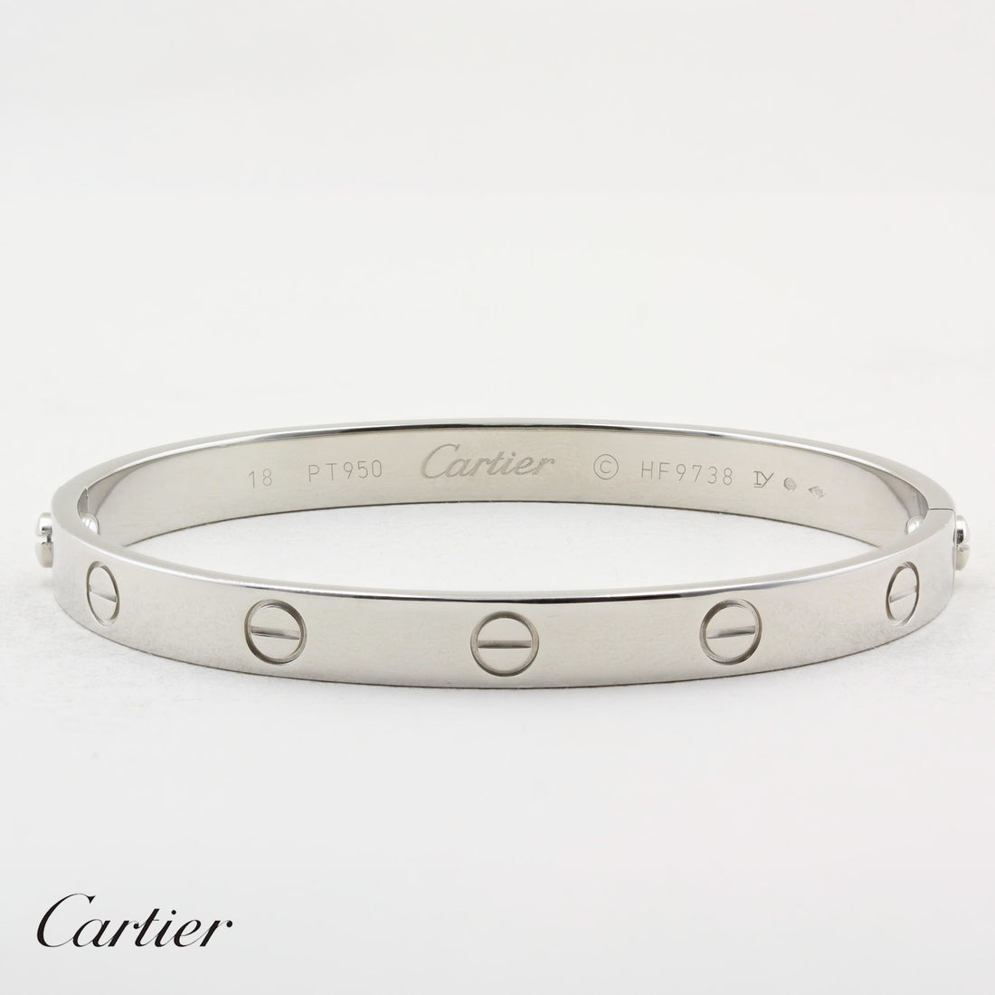 Cartier Platinum Classic Love Bracelet - Size 18