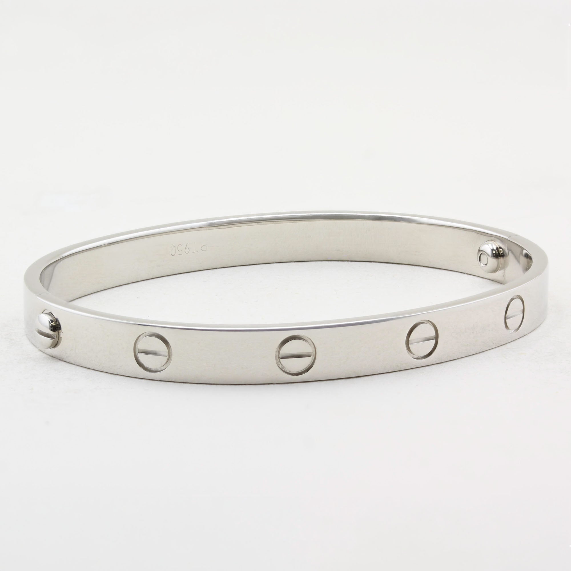 Cartier Platinum Classic Love Bracelet - Size 18
