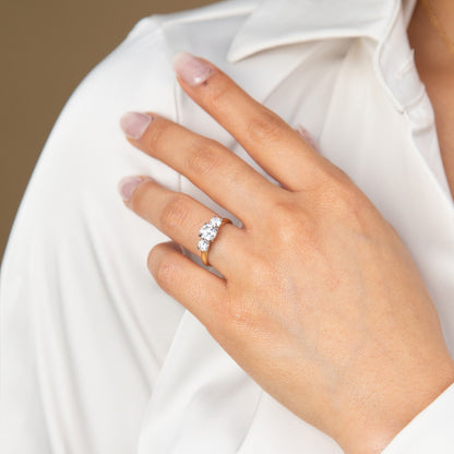 1.36ct Diamond Three Stone Engagement Ring