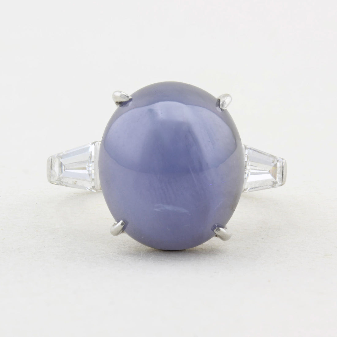 Vintage Star Sapphire and Diamond Ring