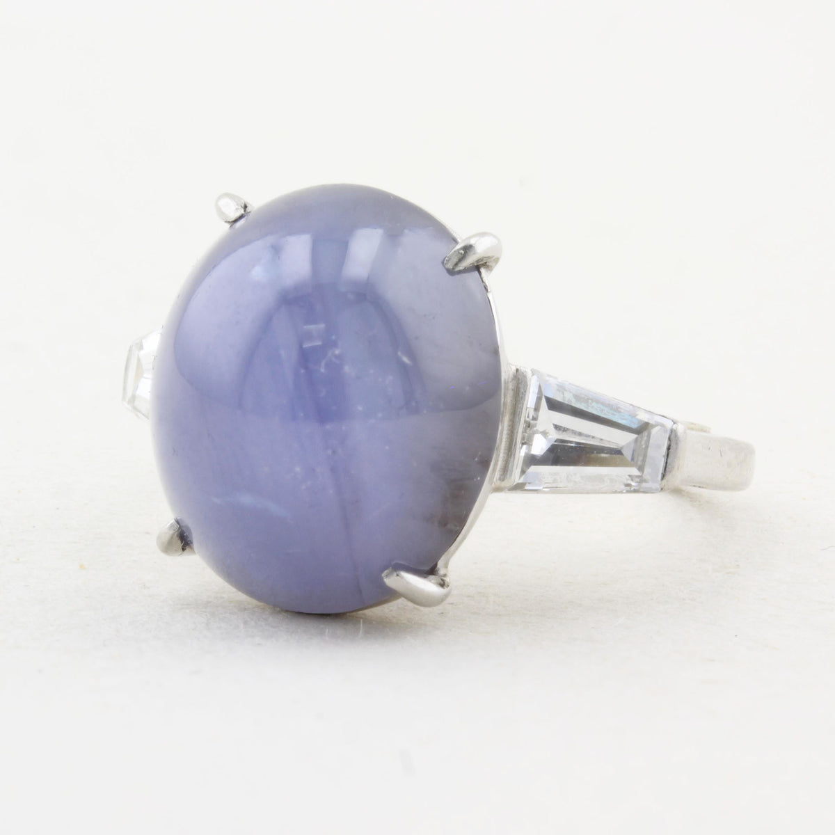 Vintage Star Sapphire and Diamond Ring