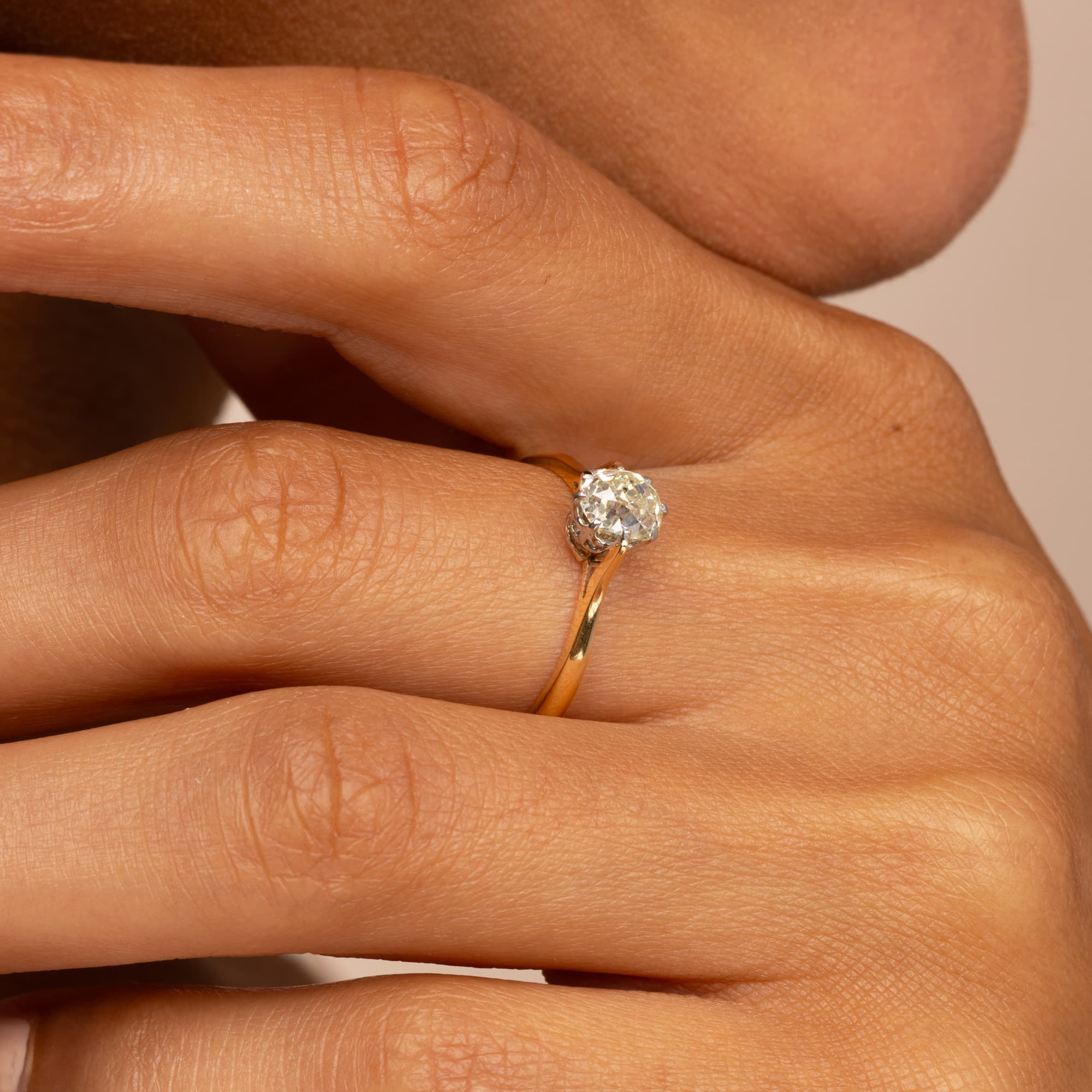 Vintage Old Cut Diamond Solitaire Ring