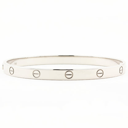 Cartier Classic White Gold Love Bracelet - Size 20