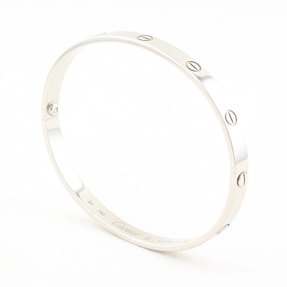 Cartier Classic White Gold Love Bracelet - Size 20