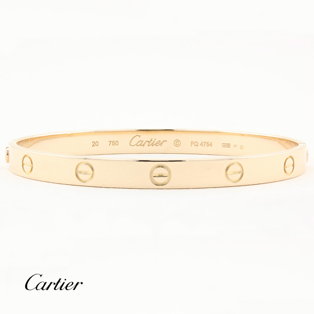 Cartier Classic Rose Gold Love Bracelet - Size 20