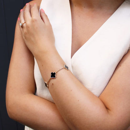 Van Cleef &amp; Arpels Onyx Alhambra Bracelet