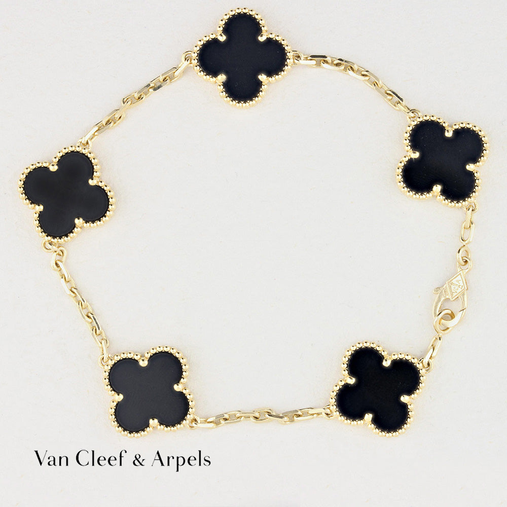 Van Cleef &amp; Arpels Onyx Alhambra Bracelet