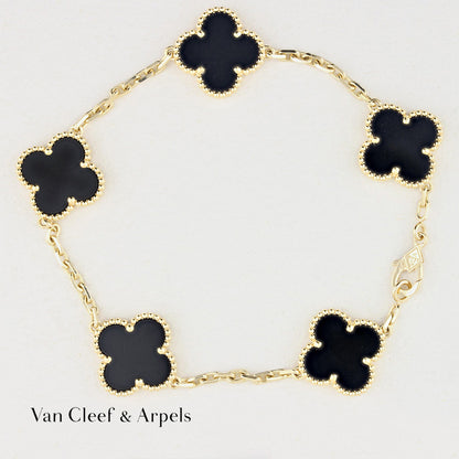 Van Cleef &amp; Arpels Onyx Alhambra Bracelet