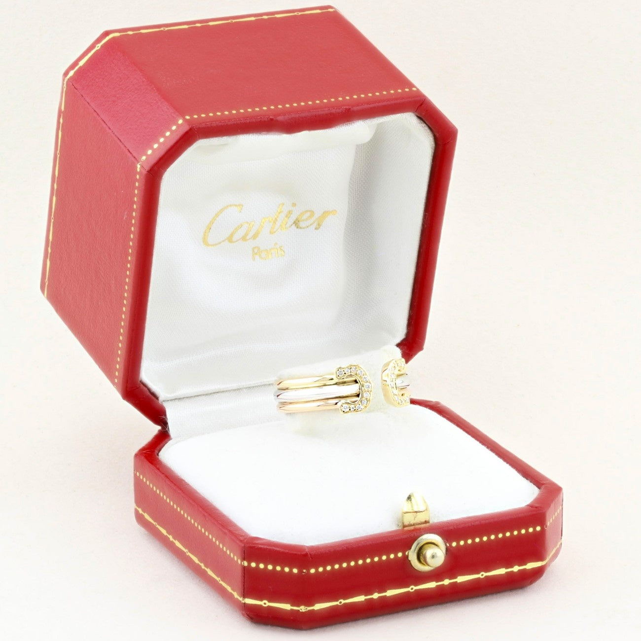 Vintage Cartier Double C Diamond SM Ring