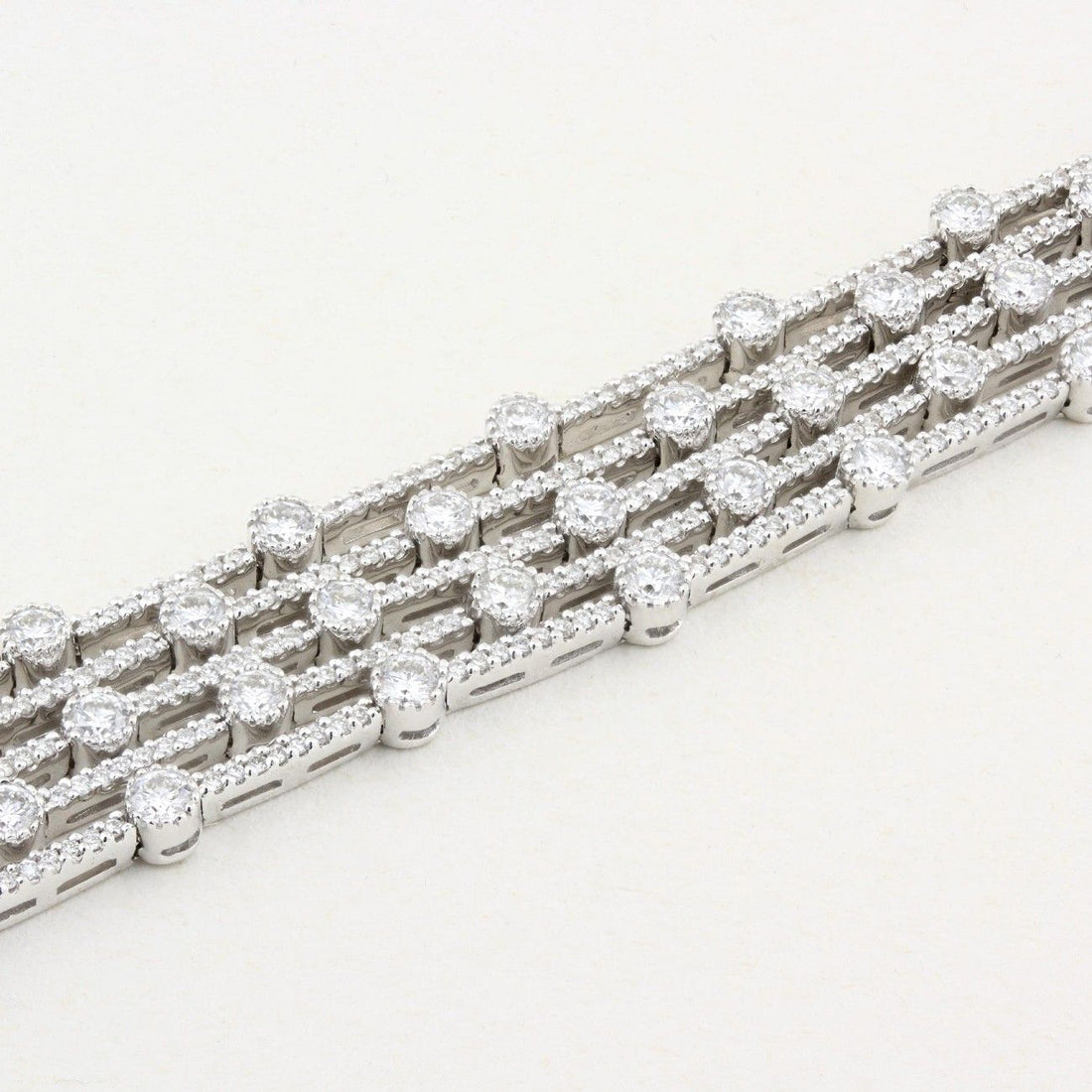 7.30ct Diamond Multi Row Bracelet