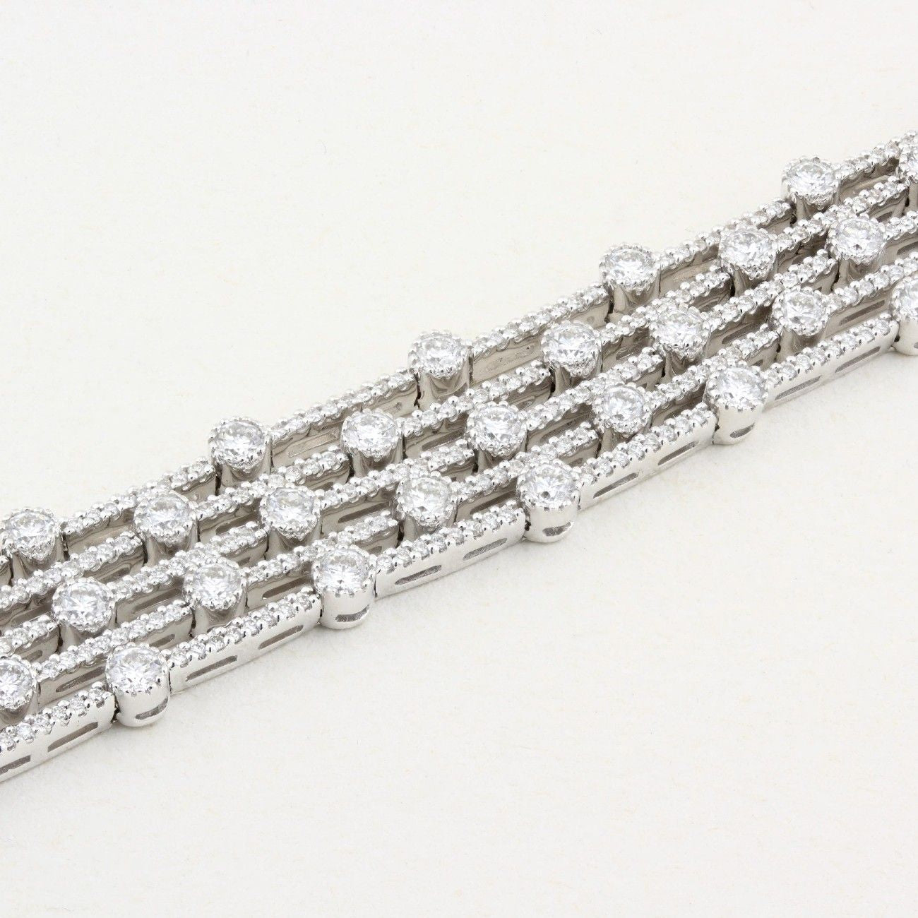 7.30ct Diamond Multi Row Bracelet