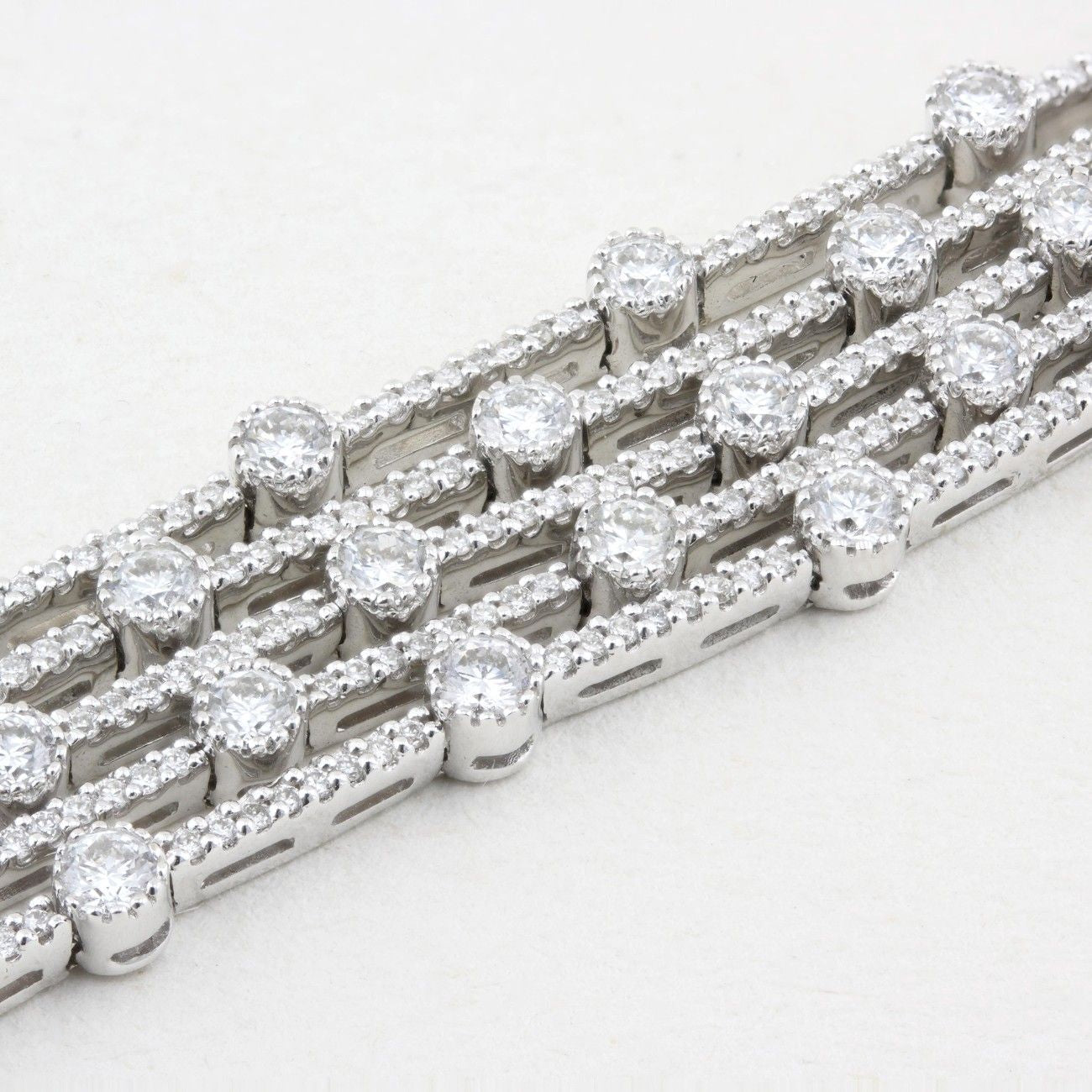 7.30ct Diamond Multi Row Bracelet