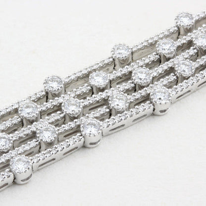 7.30ct Diamond Multi Row Bracelet