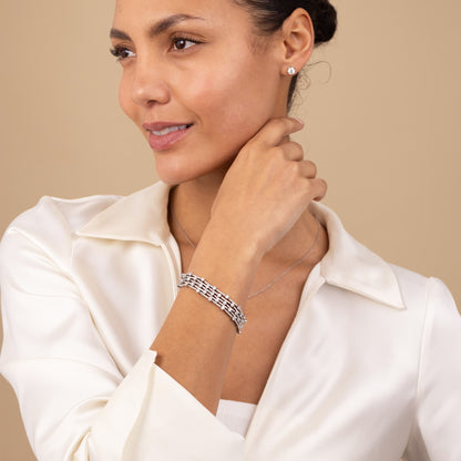 7.30ct Diamond Multi Row Bracelet