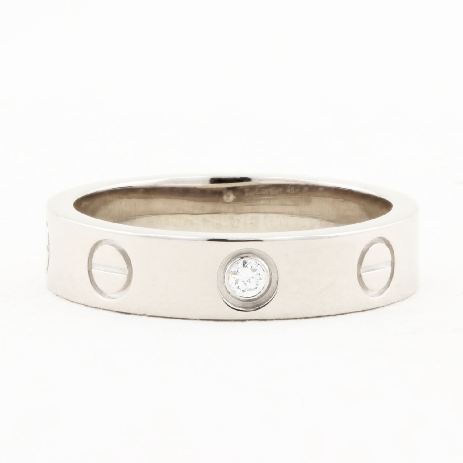 Cartier White Gold Single Diamond Love Ring