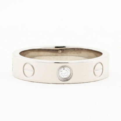Cartier White Gold Single Diamond Love Ring