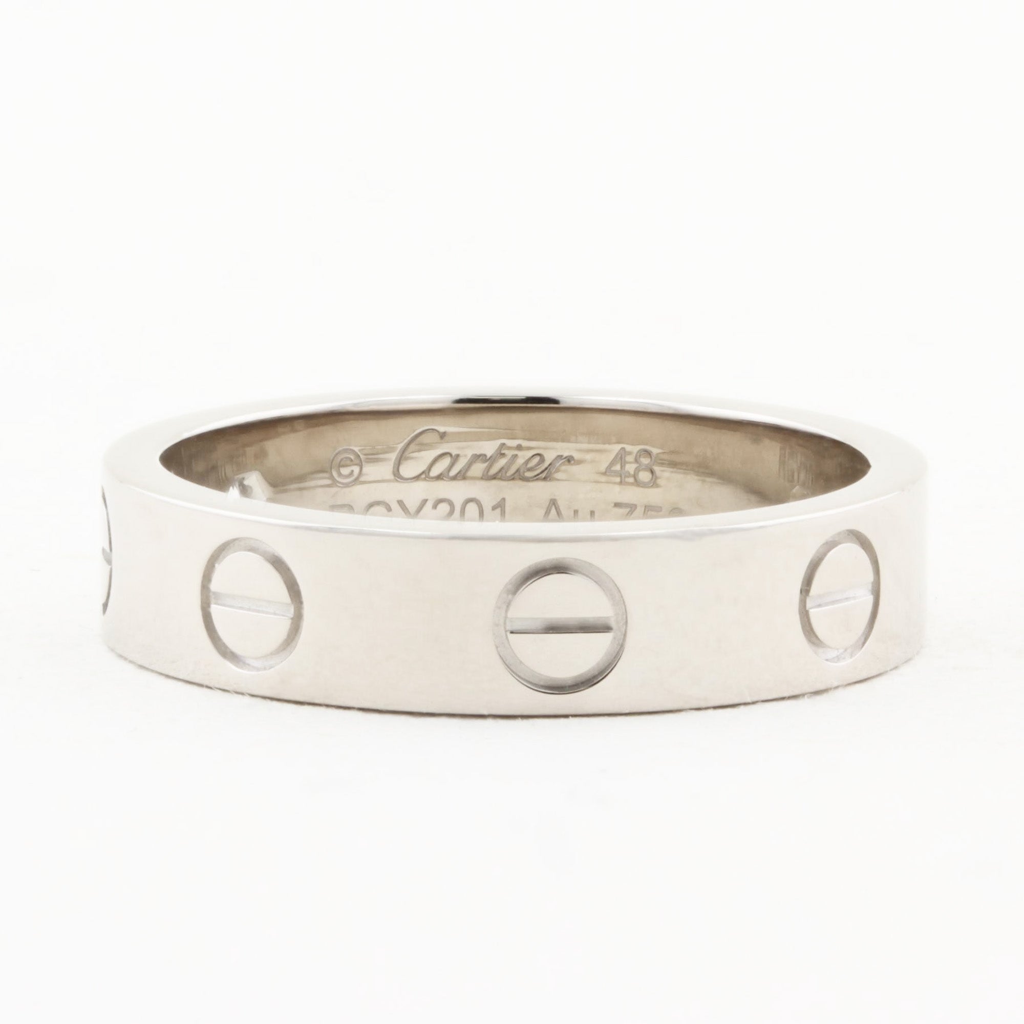 Cartier White Gold Single Diamond Love Ring