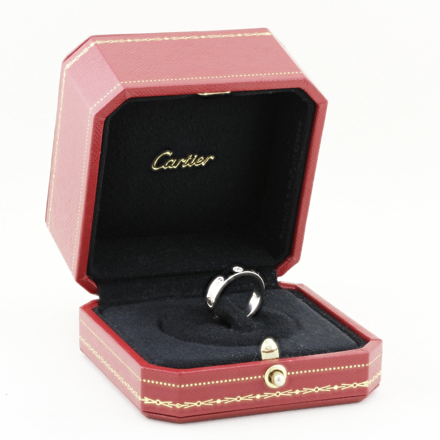 Cartier White Gold Single Diamond Love Ring