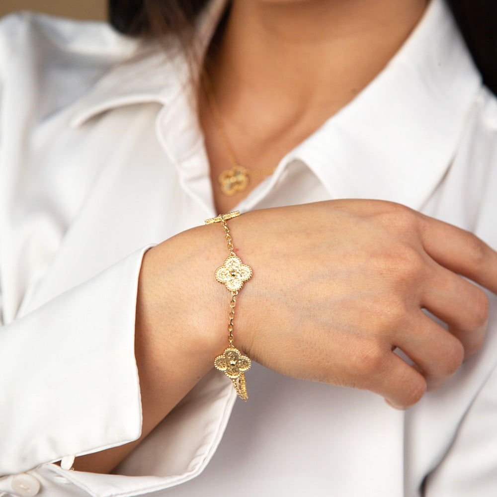 Van Cleef and Arpels Alhambra Yellow Gold Bracelet