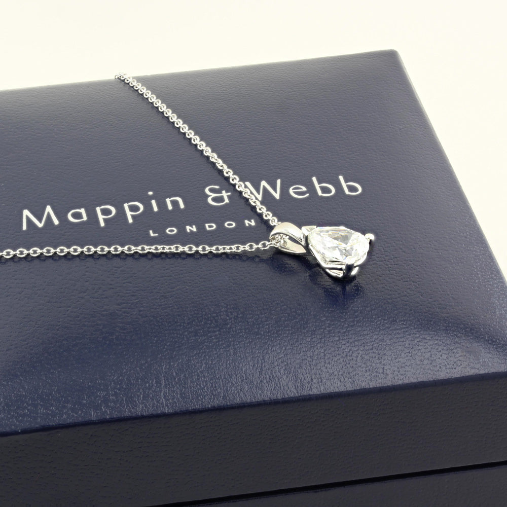 Mappin and Webb 1.50ct Pear Shape Diamond Pendant