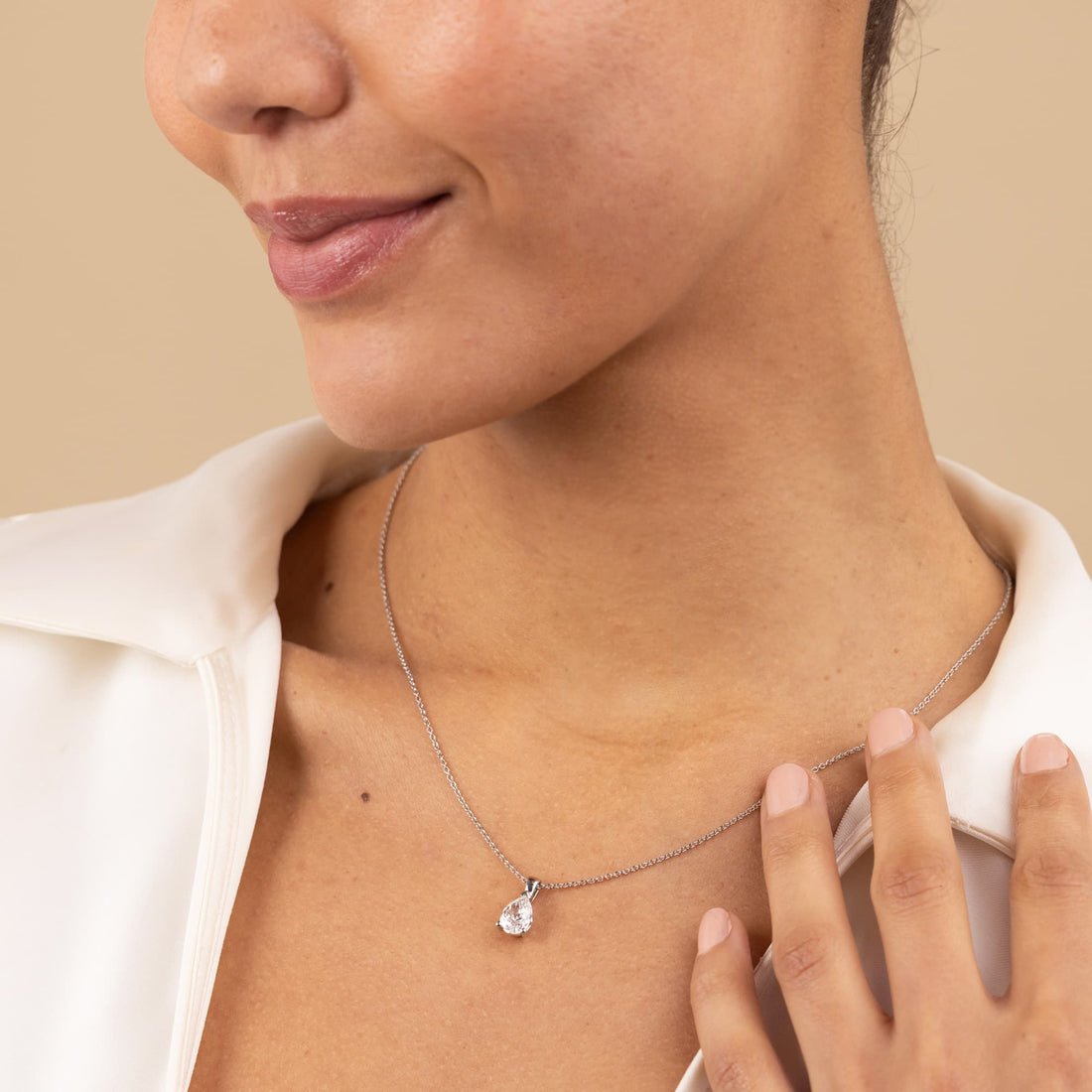 Mappin and Webb 1.50ct Pear Shape Diamond Pendant