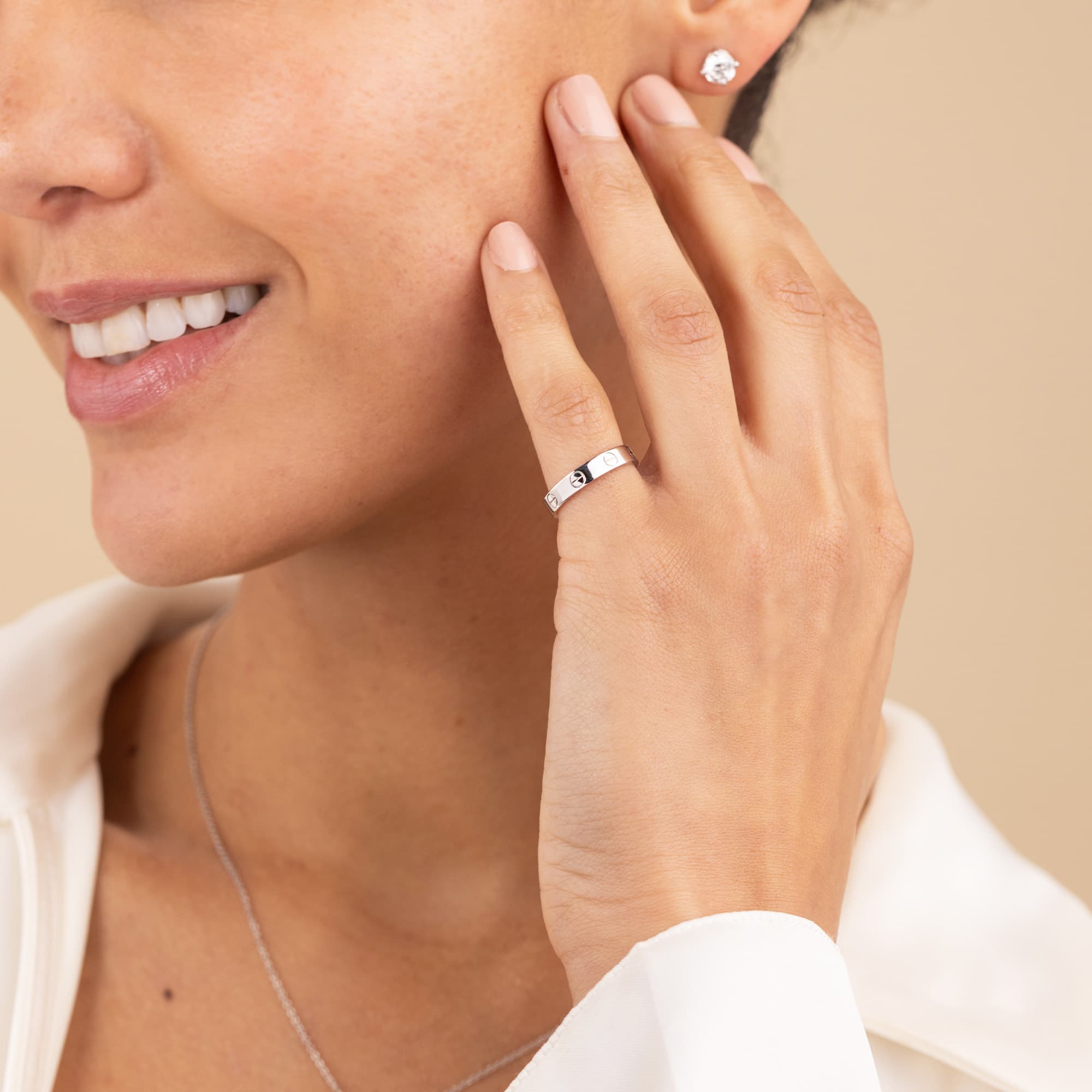 Cartier White Gold SM Love Ring - Size 51