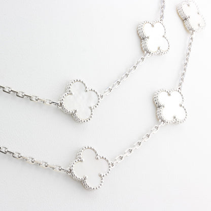 Van Cleef &amp; Arpels Mother of Pearl 20 Motif Alhambra Necklace
