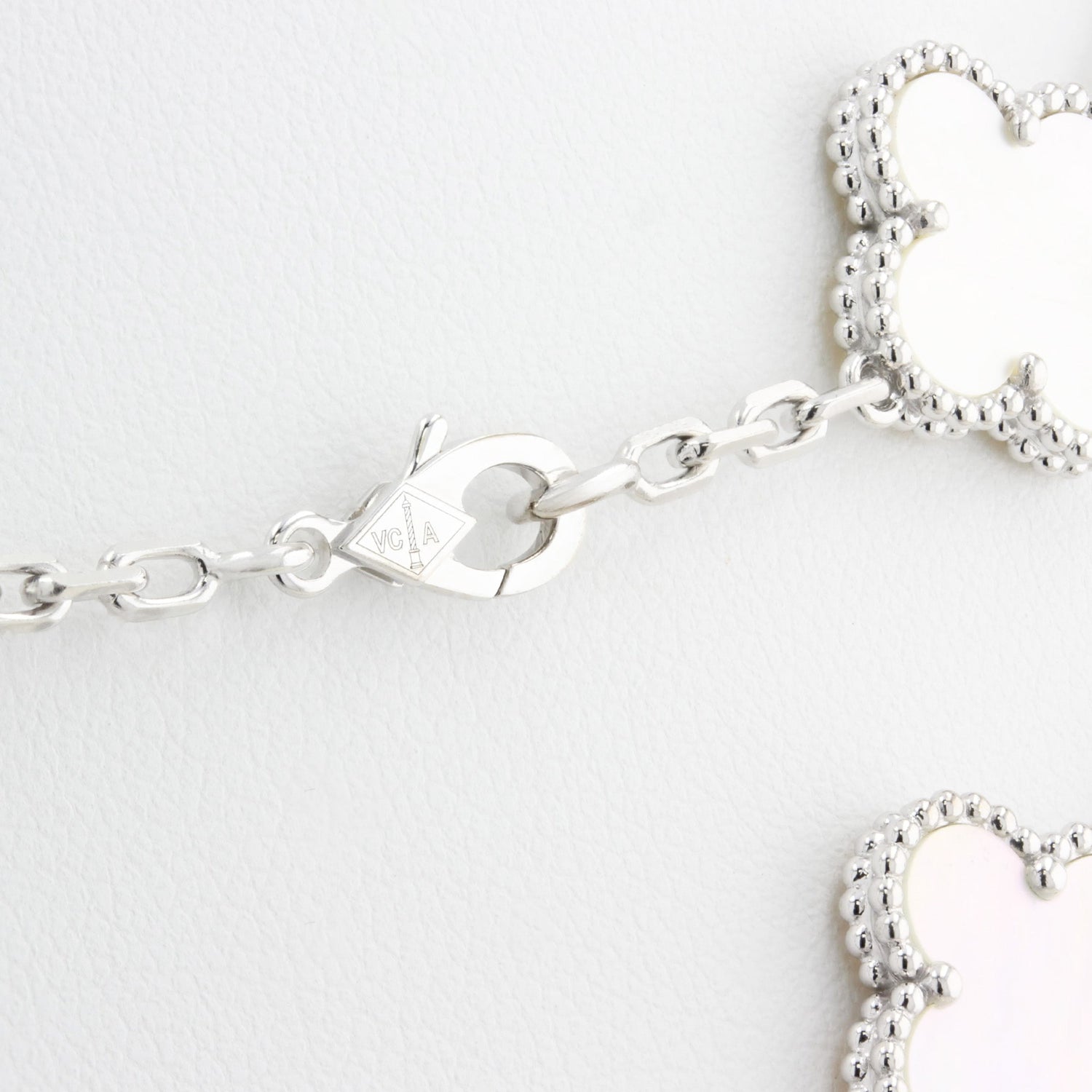 Van Cleef &amp; Arpels Mother of Pearl 20 Motif Alhambra Necklace