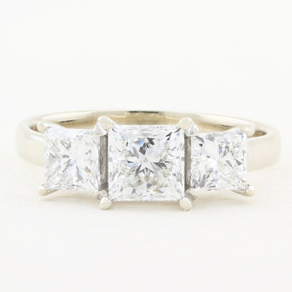 Princess Cut Diamond Three Stone Ring