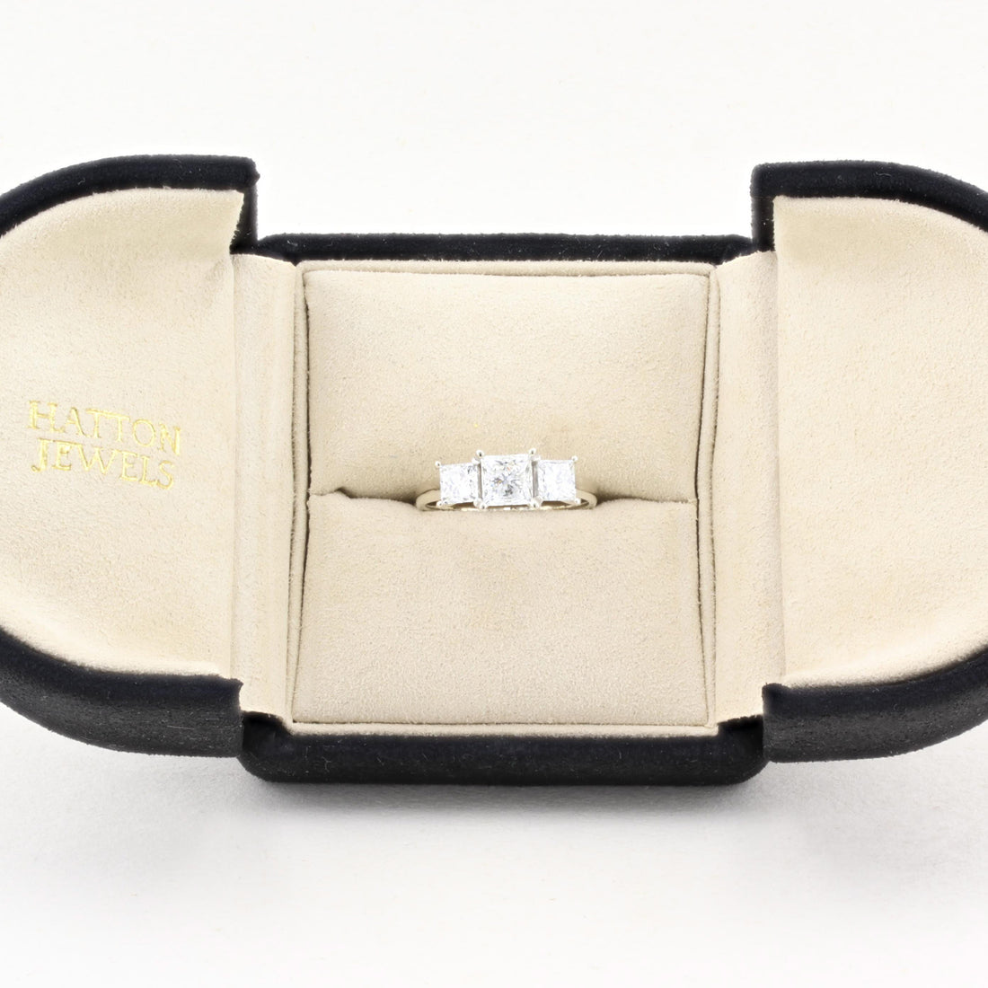 Princess Cut Diamond Three Stone Ring