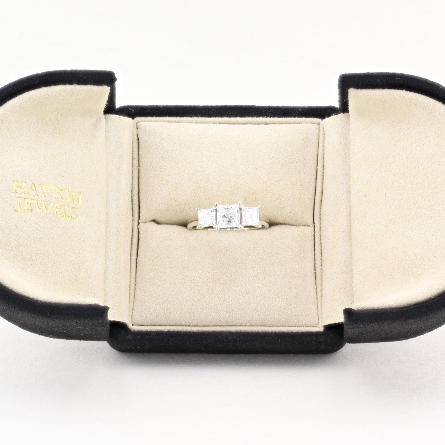 Princess Cut Diamond Three Stone Ring