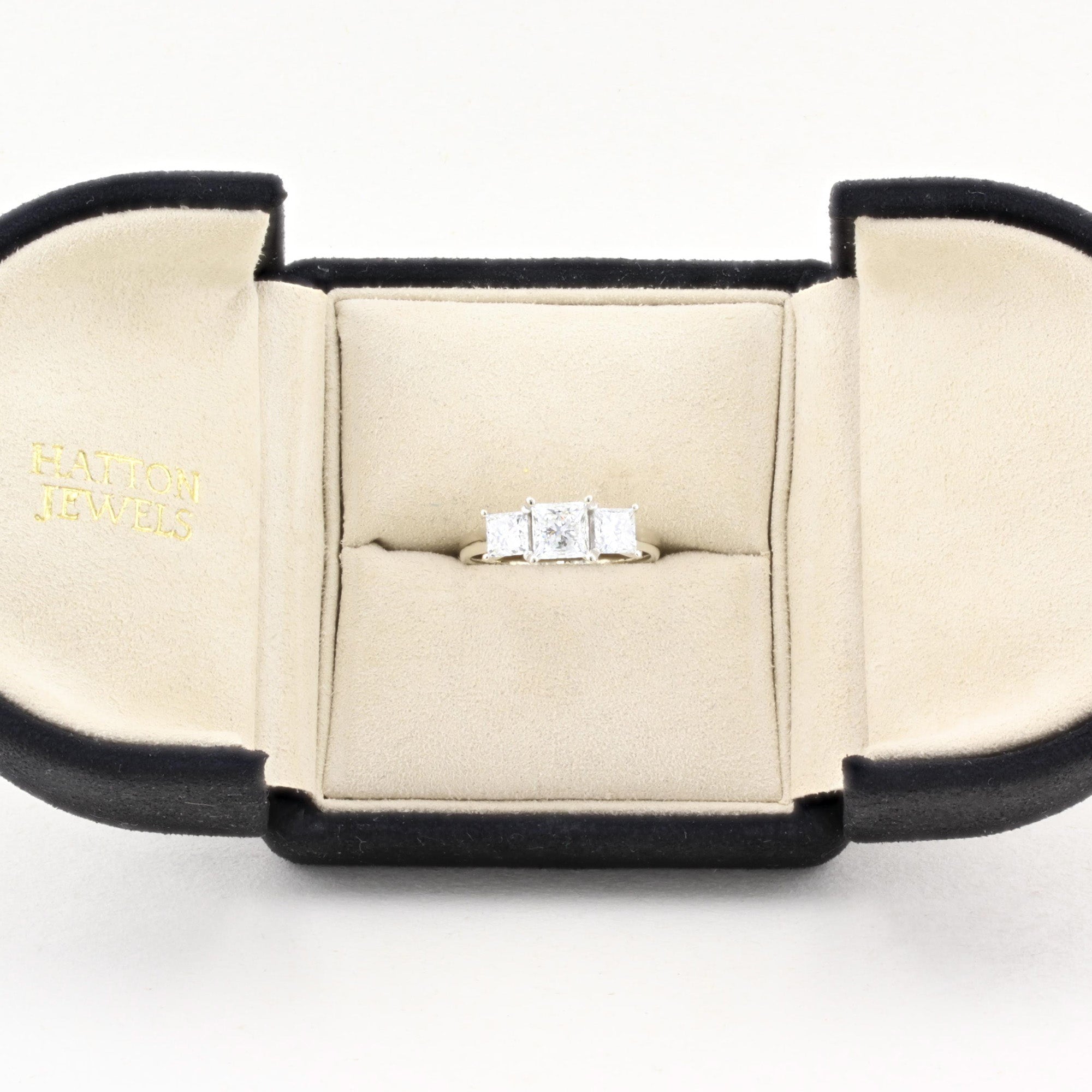 Princess Cut Diamond Three Stone Ring