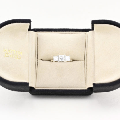 Princess Cut Diamond Three Stone Ring